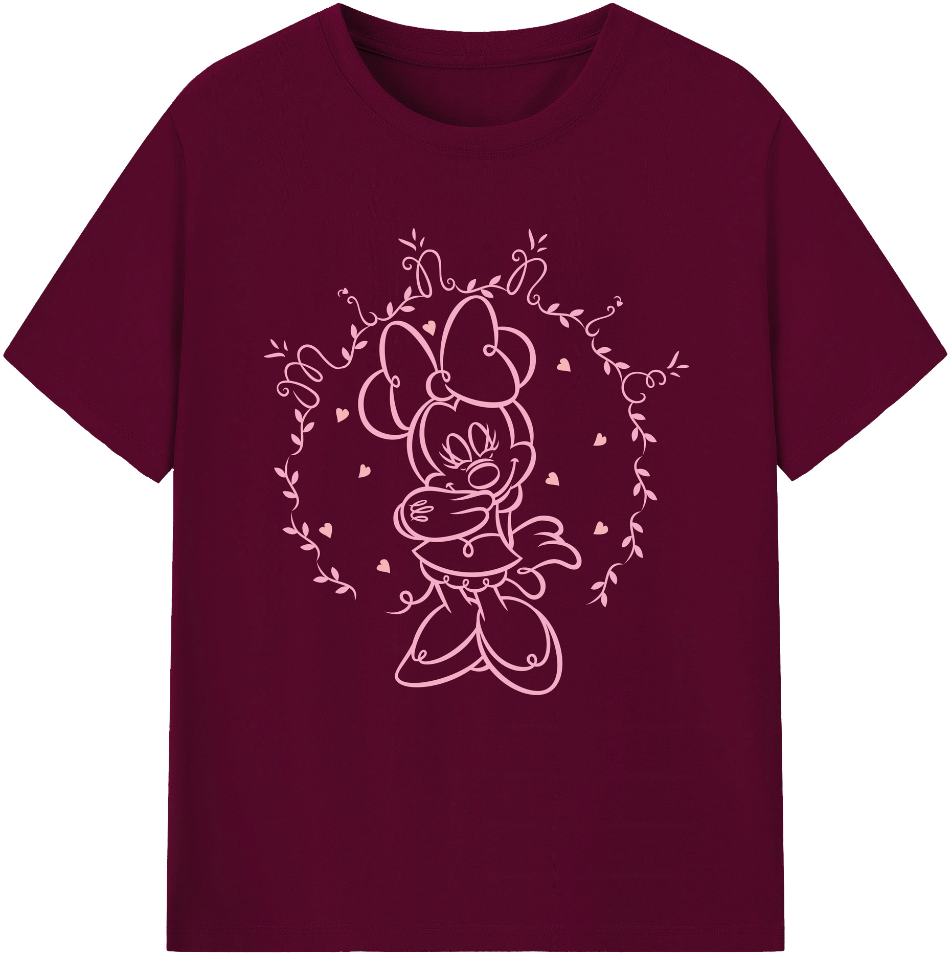 （画像用） ミッキーマウス Mickey Mouse レディースカジュアルプリントTシャツ（綿100％）